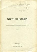 Note di poesia. Estratto dalla Nuova Rivista del 16 aprile 1907