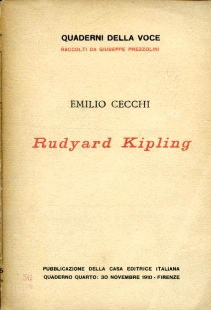 Rudyard Kipling - Emilio Cecchi - copertina