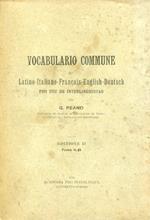Vocabulario commune Latino Italiano Français English Deutsch pro uso de interlinguistas. Editione II