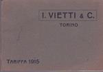 I. Vietti & C. Torino. Via Nizza n. 31. Stabilimento per la lavorazione dei vetri cristalli e specchi. Tariffa 1915