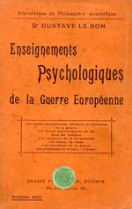 Enseignements Psychologiques de la Guerre Européenne