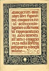 Manoscritti, miniature, incunabuli, libri figurati, legature, collezione di 221 rappresentazioni sacre - copertina