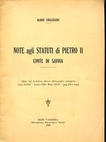 Note agli statuti di Pietro II Conte di Savoia