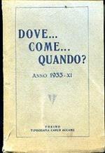 Dove. come. quando ? Guida tascabile di tutte le istituzioni caritatevoli e filantropiche e delle vie di Torino con indicato Parrocchia. Condotta medica. Quartiere postale. Tram