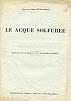 Le acque solfuree. Estratto da Le Forze Sanitarie n. 4 del 28 febbraio 1939
