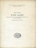 Rime sacre. Precedute da \La vita e la morte del dottor Donne\