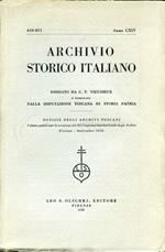 Archivio Storico Italiano fondato da G. P. Vieusseux. 410 - 411. Anno CXIV. Notizie degli archivi toscani. Volume pubblicato in occasione del III Congresso internazionale degli Archivi. Firenze - Settembre 1956