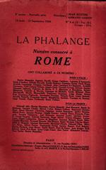 La Phalange. Numéro consacré à Rome. 9e année. Nouvelle série. 15 Août 15 Septembre 1936