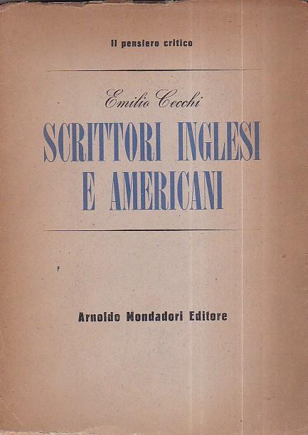 Scrittori inglesi e americani - Emilio Cecchi - copertina