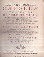 Tractatus de Servitutibus, tam Urbanorum, quam Rusticorum Praediorum. Accedunt D. Martini Laud. & Jo. Superioris Commentarii ad leges singulas de Servitutibus: item Antonii Matthaei Disputationes VII de Servitutibus et huic editioni, quae in hactenus edi