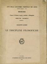 Le discipline filosofiche