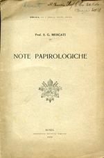 Note papirologiche. Biblica, vol. I (1920) p. 270 - 271, 371 - 375. Copia autografata