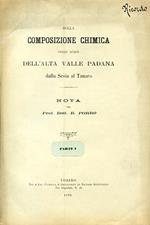 Sulla composizione chimica delle acque dell'Alta Valle Padana dalla Sesia al Tanaro. Nota
