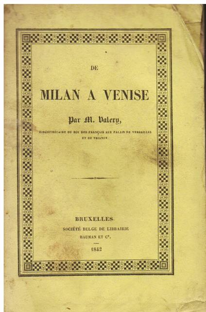 De Milan a Venise - Antoine Claude Valery - copertina