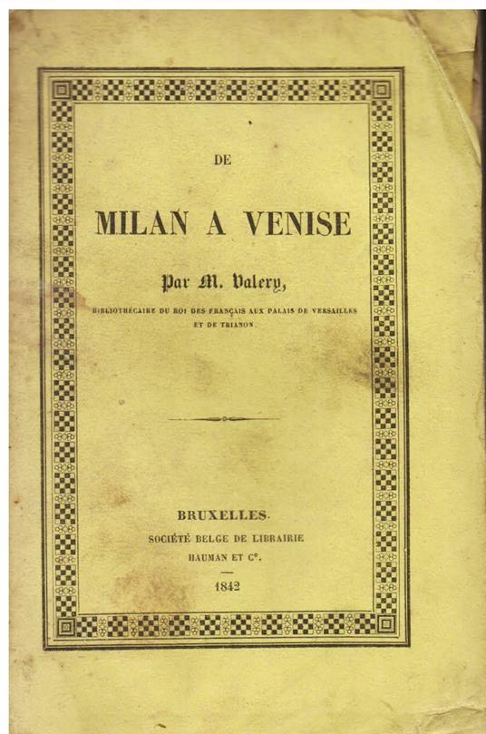 De Milan a Venise - Antoine Claude Valery - copertina