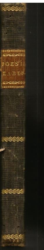 Poesie varie di Labindo. Nuova edizione corretta e accresciuta