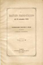 Il Trattato franco-italiano deel 15 settembre 1864. Considerazioni politiche e legali del Senatore Carlo Cadorna