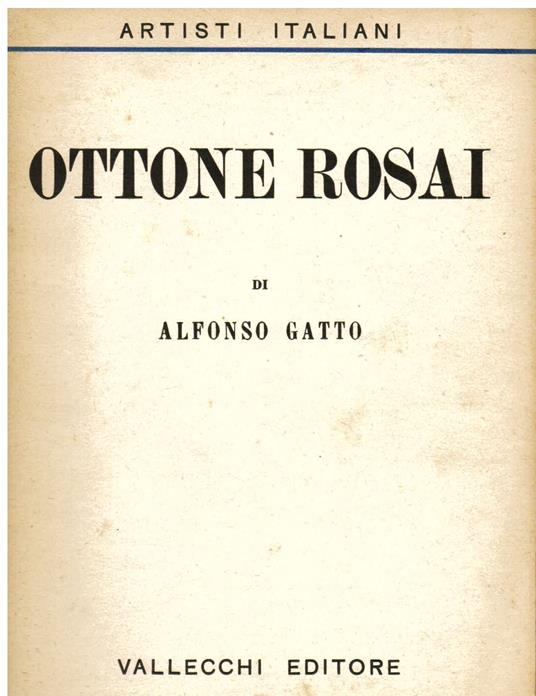 Ottone Rosai - Alfonso Gatto - copertina