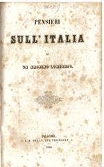 Pensieri sull'Italia di Anonimo Lombardo. Edizione corretta dall'Autore