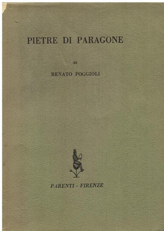 Pietre di paragone - Renato Poggioli - copertina