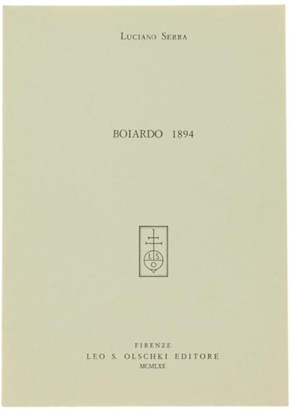 Boiardo 1894 - Lisabetta Serra - copertina