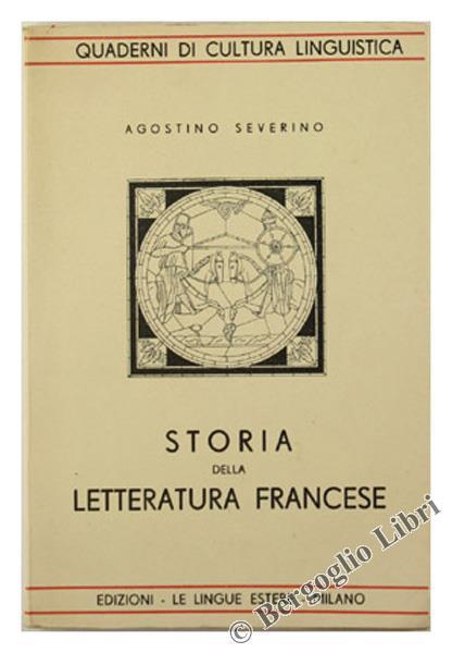 Storia della Letteratura Francese - Agostino Severino - copertina
