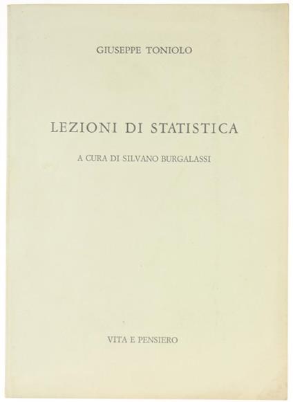 Lezioni di statistica - Giuseppe Toniolo - copertina