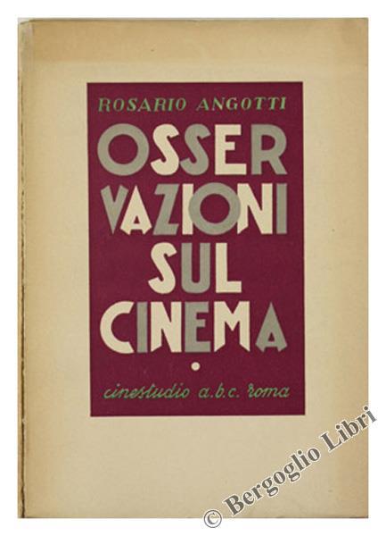 Osservazioni sul Cinema - Rosario Angotti - copertina