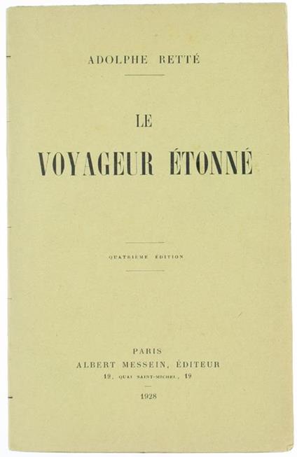 Le Voyageur Etonné - Adolphe Retté - copertina