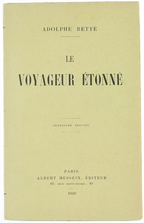 Le Voyageur Etonné - Adolphe Retté - copertina