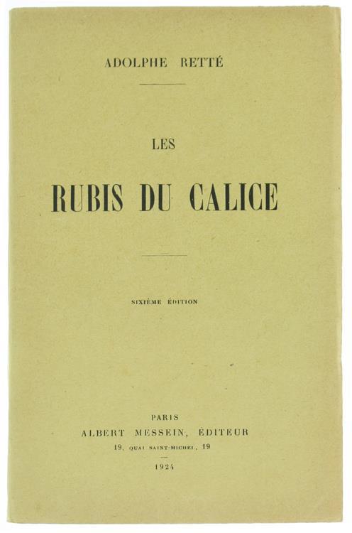 Les Rubis du Calice - Adolphe Retté - copertina