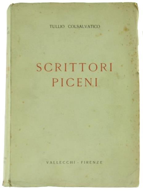 Scrittori Piceni - Tullio Colsalvatico - copertina