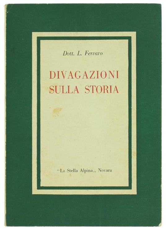 Divagazioni sulla Storia - Luigi Ferraro - copertina