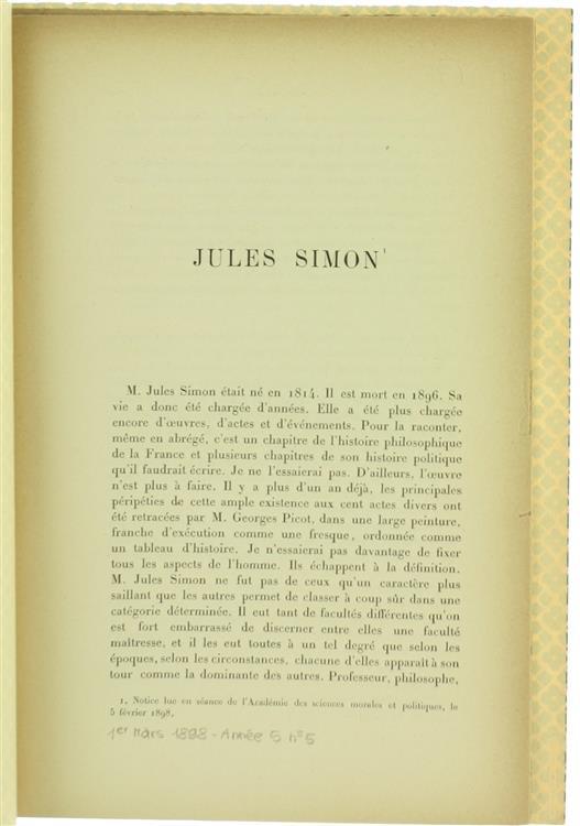 Jules Simon - Louis Liard - copertina