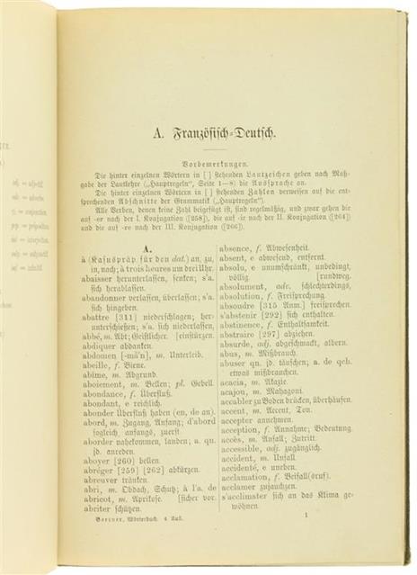 Französisch-Deutsches und Deusch-Französisches Wörterbuch Zum Lehrbuch der Französischen Sprache - Otto Boerner - 2