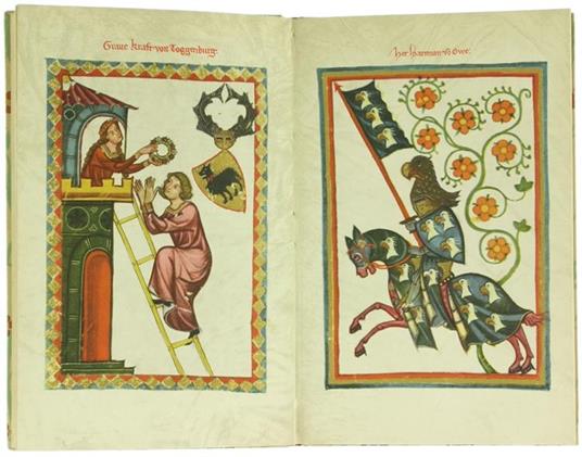 Die Minnensinger in Bildern der Manessischen Handschrift - Hans Naumann - 2