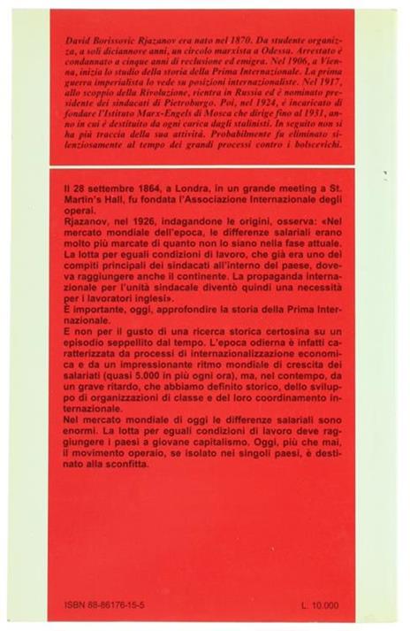 Alle origini della prima Internazionale - David B. Rjazanov - 2