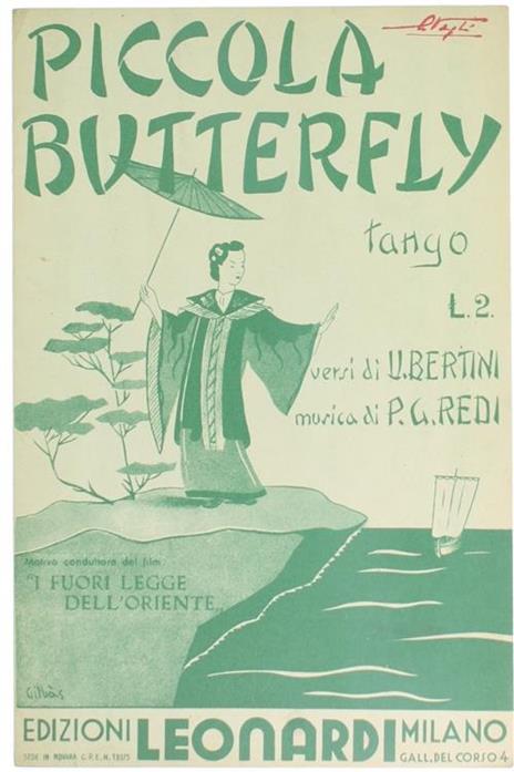 Piccola Butterfly. Canzone Tango - U. Bertini - copertina