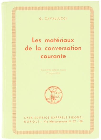 Les Materiaux de la Conversation Courante - Giacomo Cavallucci - copertina