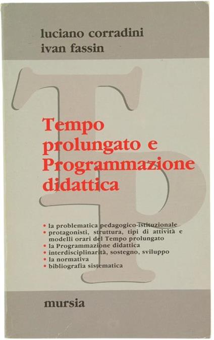 Tempo prolungato e programmazione didattica nella scuola media - Luciano Corradini - copertina