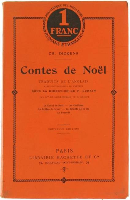 Contes de Noel. le Chant de Noel - les Carillons - le Grillon du Foyer - la Bataille de la Vie - le Possédé - Charles Dickens - copertina