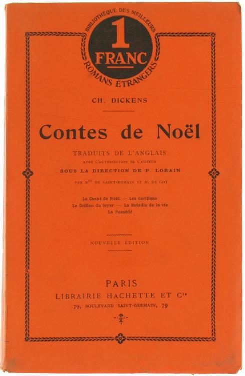 Contes de Noel. le Chant de Noel - les Carillons - le Grillon du Foyer - la Bataille de la Vie - le Possédé - Charles Dickens - copertina