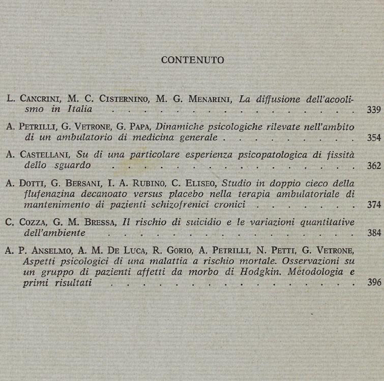 Rivista di Psichiatria. Vol.XIv - N.5
