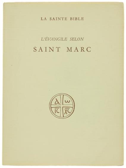 L' Evangile Selon Saint Marc - Joseph Huby - copertina