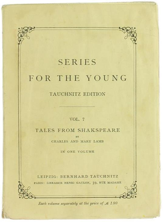 Tales from Shakespeare - Charles Lamb - copertina