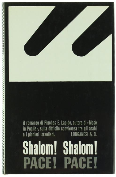 Shalom! Shalom! Pace! Pace - Pinchas Lapide - copertina