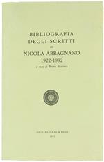 Bibliografia degli Scritti di Nicola Abbagnano 1922-1992