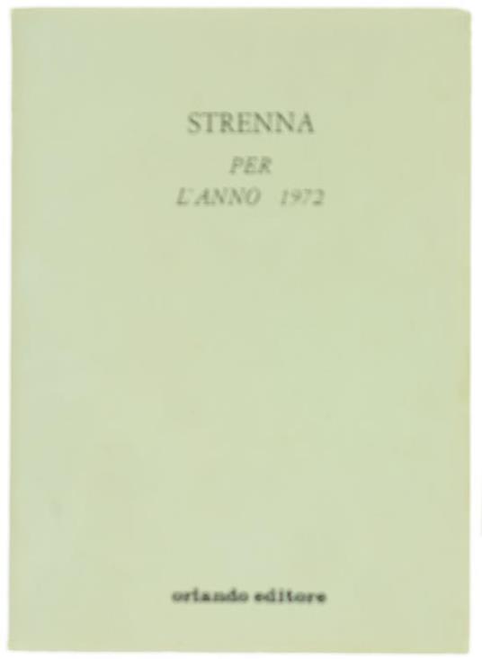 Strenna per l'Anno 1972 - Eugenio Montale - copertina