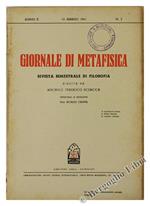 Giornale di Metafisica. Rivista Bimestrale di Filosofia. Anno II. N. 2