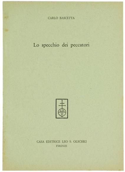 Lo Specchio dei Peccatori - Carlo Bascetta - copertina